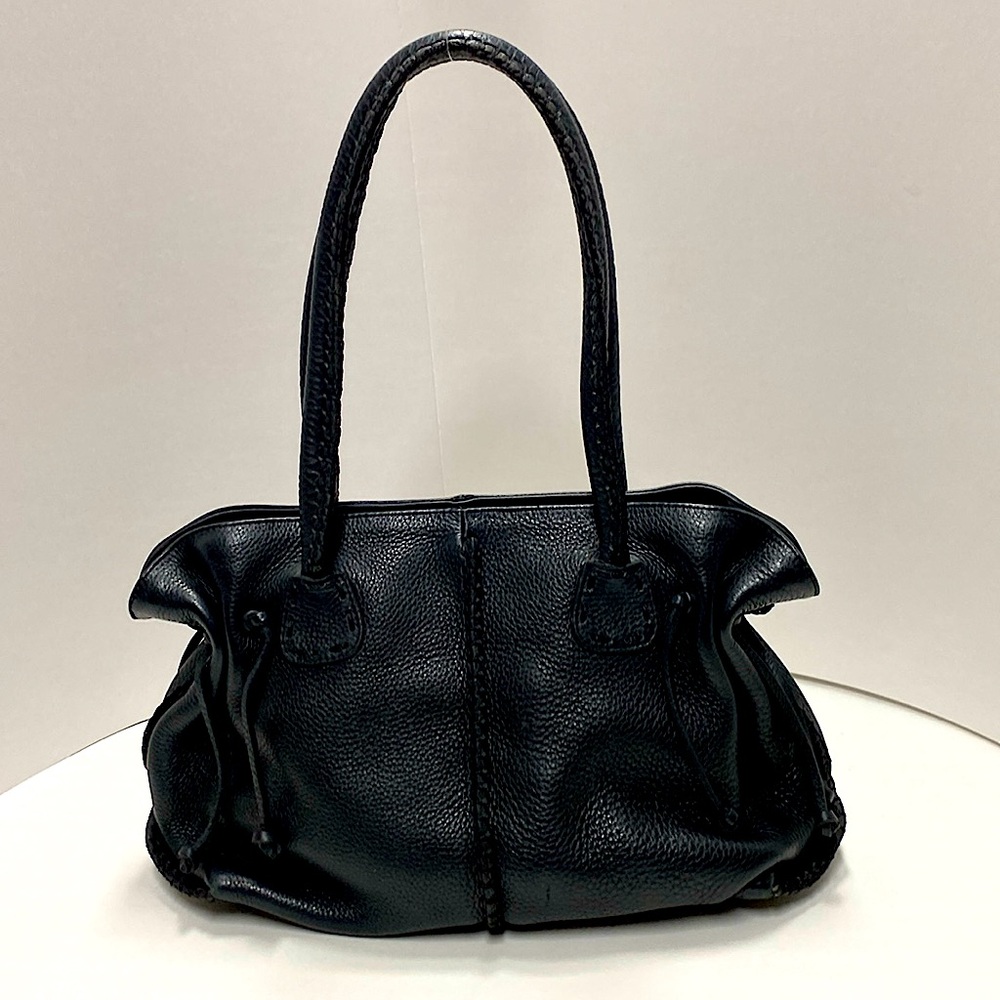 Carlos Falchi black hand made leather satchel
